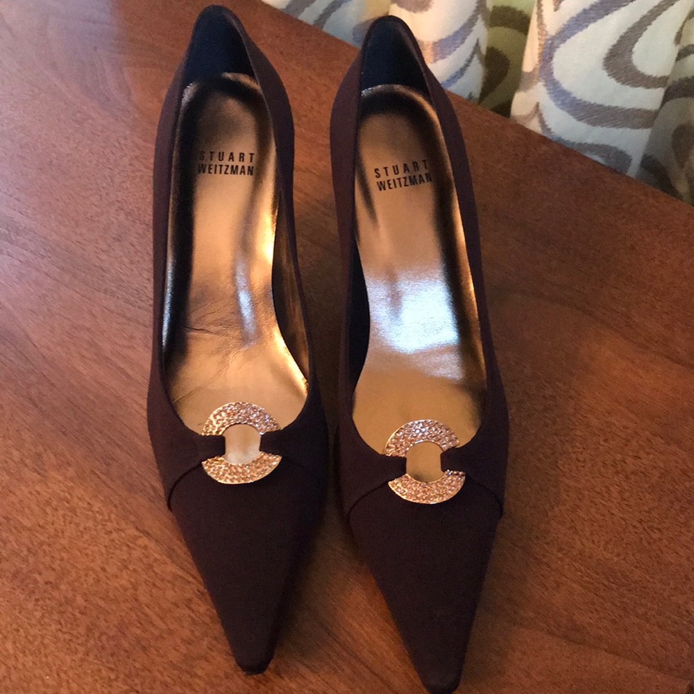 NWOB Brown Peau de soleil evening shoes